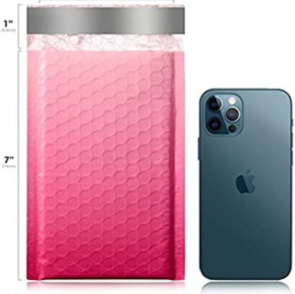 NEW 10 Pink Gradient Ombre Bubble Poly Mailers - Picture 2 of 4